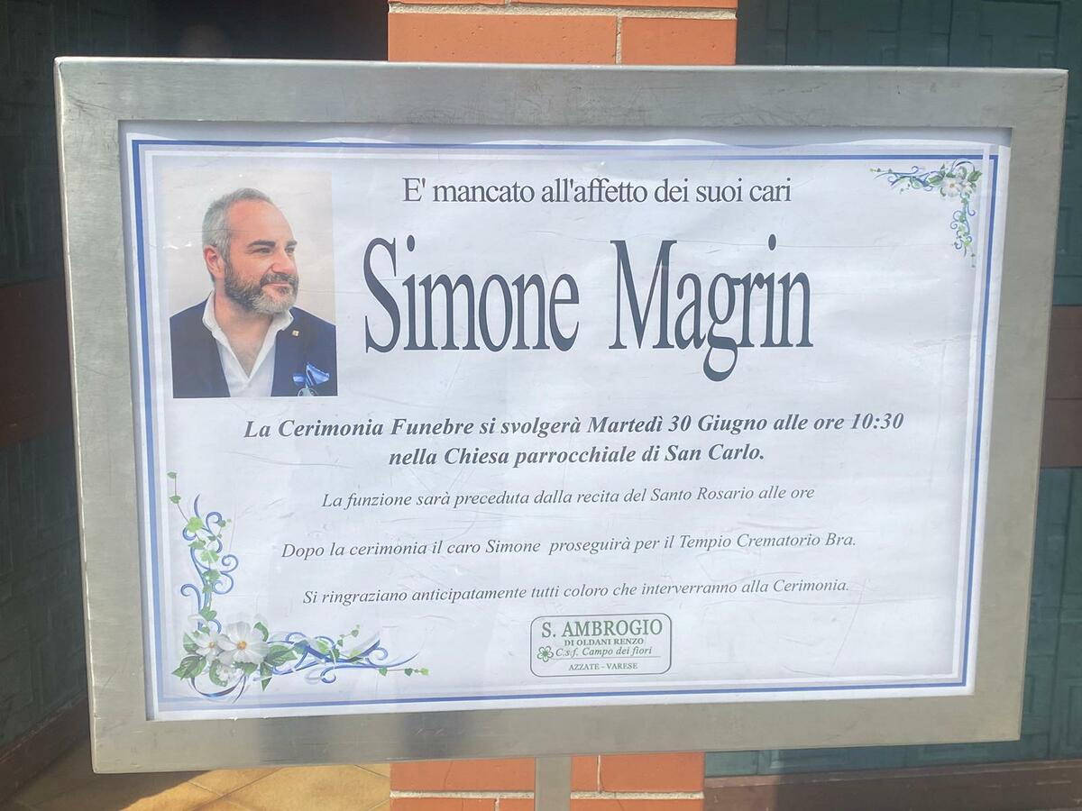 Le note da brividi di "Io Vagabondo" per l'ultimo saluto all'indimenticabile Simone Magrin