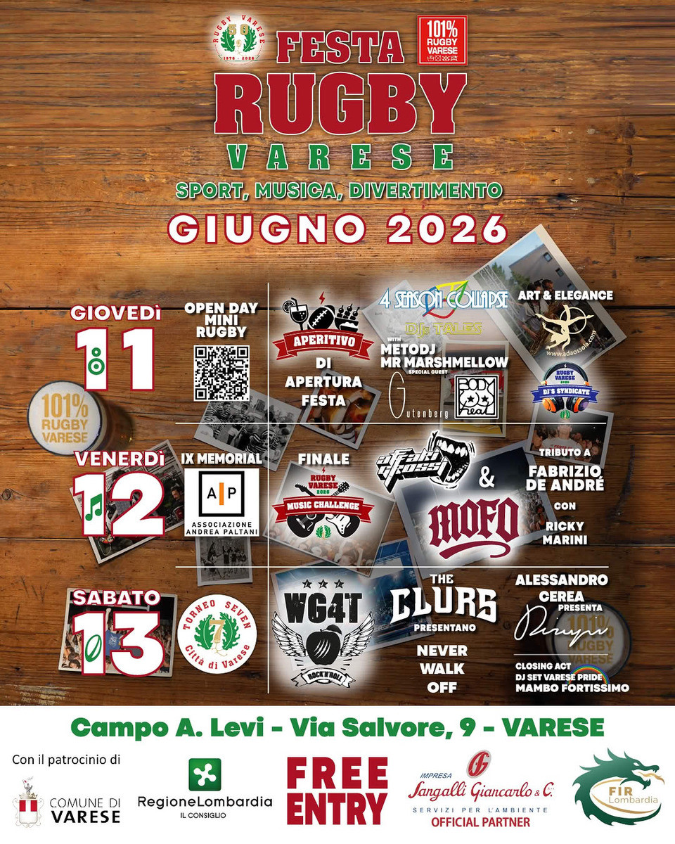 «La magia della Festa del Rugby? Non è replicabile, fa respirare varesinità al 101% ed è nell'immaginario collettivo»