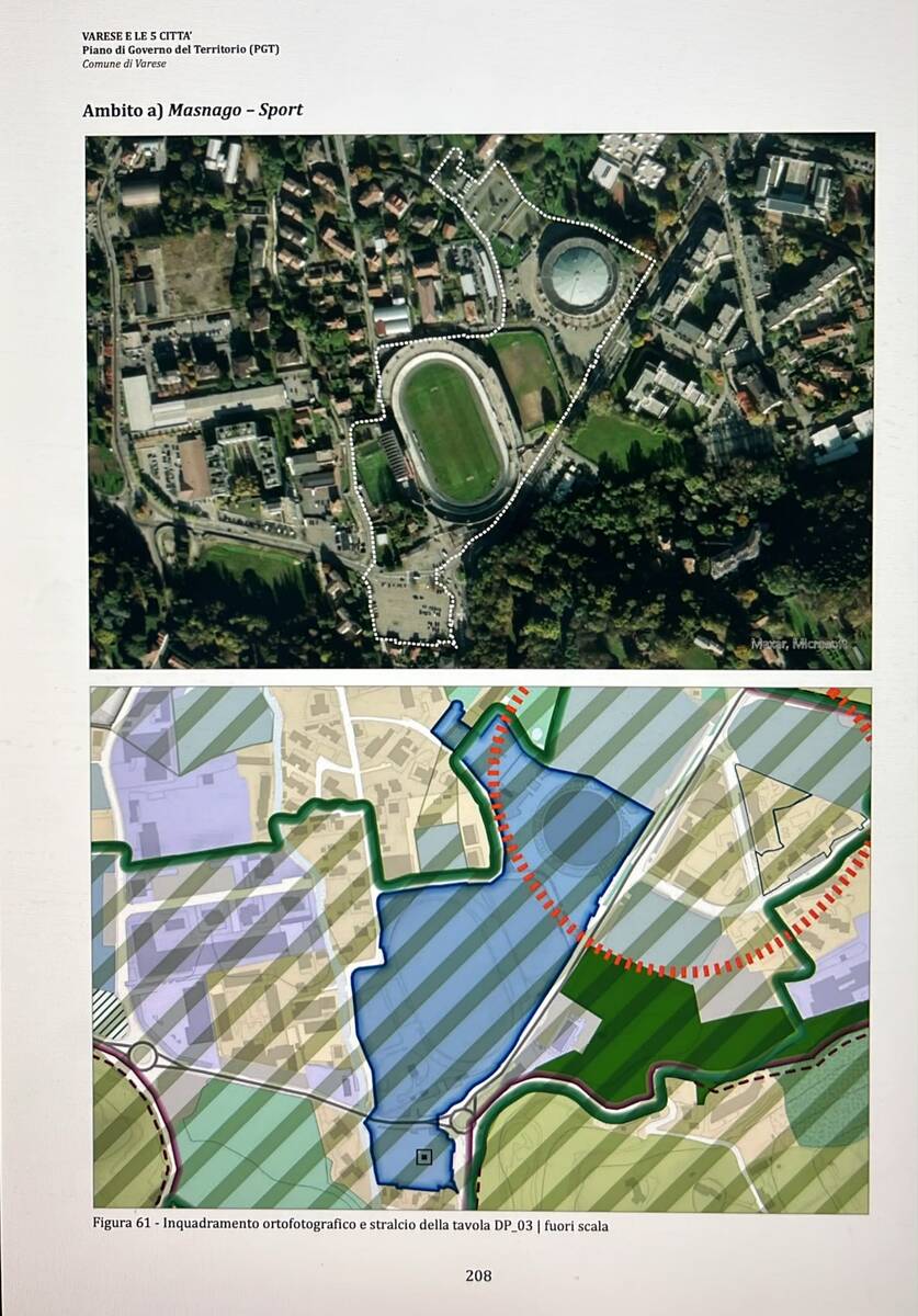 Lo stadio? «Nel Pgt è assolutamente previsto. Insieme al palazzetto e alle aree limitrofe...»