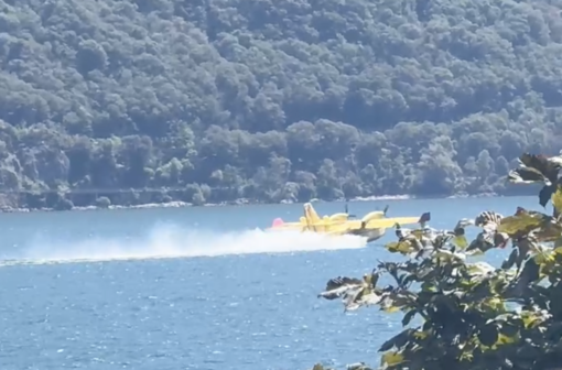 Valle Cannobina, la pioggia doma l’incendio: Canadair in azione per la bonifica Valle Cannobina, la pioggia doma l’incendio: Canadair in azione per la bonifica