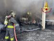 L'incendio di un capanno agricolo in zona Biviglione a Luino