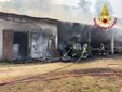 L'incendio di un capanno agricolo in zona Biviglione a Luino
