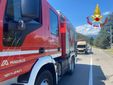 Furgone in fiamme sulla 394 a Brissago