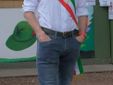 Il consigliere comunale Pepe con indosso la fascia tricolore Il consigliere comunale Pepe con indosso la fascia tricolore