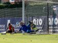 Il rigore parato da Lorenzi su Costante, il settimo della serie (foto Galbiati)