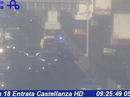 Le immagini dell'incidente viste dalle webcam di Autostrade per l'Italia
