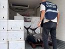 Il tonno sequestrato dagli agenti della Capitaneria di Porto Guardia Costiera di Genova