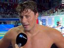 Nicolò Martinenghi dopo l'argento nei 100 rana mondiali a Singapore
