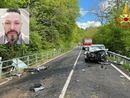 Le immagini dell'incidente. Nel riquadro la vittima Francesco Ferrazzo, 44 enne di Cremenaga