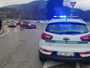 La polizia locale vicino al luogo dell'incidente