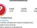 Il punto di domanda al posto del nuovo logo e la denominazione Varese Football Club al posto di Città di Varese comparsi oggi sull'Instagram ufficiale del club biancorosso