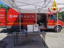 L'intervento degli specialisti dei vigli del fuoco a Castelseprio