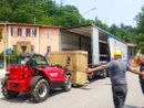 L'arrivo dall'Austria a Luvinate delle nuove caldaie L'arrivo dall'Austria a Luvinate delle nuove caldaie