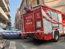 La polizia e i vigili del fuoco sul posto