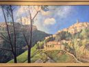 Il Campo dei Fiori a sinistra, ben visibile la funicolare in assenza di vegetazione, e il Sacro Monte a destra: ecco l'opera di Giuseppe Talamoni, oggi esposta e in vendita presso il negozio di antiquariato “Conte Biancamano” di via Donizetti 9 a Varese