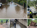 Interventi in particolare in Valceresio per liberare strade e case dall'acqua e dalle piante cadute (foto Corpo Volontari di Protezione Civile - Nucleo Mobile di Pronto Intervento)