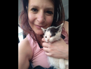 Sara Vega con Giudy, uno degli ultimi arrivi a Casaringhio