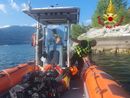 Le ricerche del 21enne che si è inabissato nelle acque del lago Maggiore a Caldè