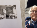 A destra Giorgio Valena, a sinistra una foto della trattoria Campagna un tempo
