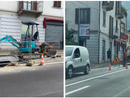 Primo buco in tempo record in viale Borri dopo poco più di un mese dall'asfaltatura Primo buco in tempo record in viale Borri dopo poco più di un mese dall'asfaltatura