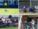 Dall'alto in senso orario il rigore decisivo di Larhrib, la parata determinante di Lorenzi, la gioia dei Di Caro e di Spilli e il tifo della curva del Varese (foto Alessandro Umberto Galbiati) Dall'alto in senso orario il rigore decisivo di Larhrib, la parata determinante di Lorenzi, la gioia dei Di Caro e di Spilli e il tifo della curva del Varese (foto Alessandro Umberto Galbiati)