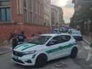 Via Como chiusa dagli agenti della polizia locale di Varese durante i massicci controlli di ieri coordinati dalla Questura di Varese
