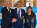 Mauro Temperelli, il presidente Mauro Vitiello ed Anna Deligios Mauro Temperelli, il presidente Mauro Vitiello ed Anna Deligios