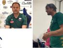 Spilli e il varesino Contini, tecnico del Desenzano bagnato di spumante dal suo staff dopo la vittoria dei playoff