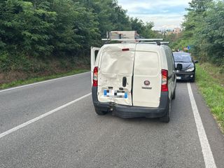 Le immagini dell'incidente stradale tra una moto e un'auto sulla Sp26 tra Jerago ed Albizzate