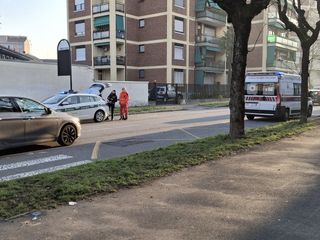 L'incidente avvenuto in via Castelfidardo L'incidente avvenuto in via Castelfidardo