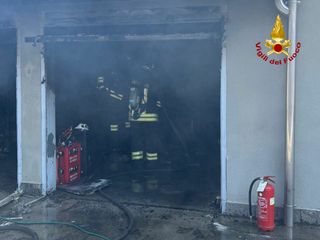 I vigili del fuoco sul posto I vigili del fuoco sul posto