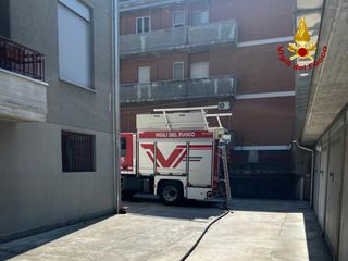 I vigili del fuoco sul posto I vigili del fuoco sul posto