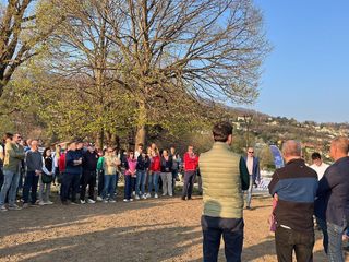 L'inaugurazione della nuova torretta del canottaggio sul lungolago di Gavirate