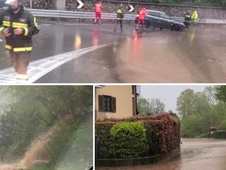 Allagamenti e frane sulla statale della Valganna e a Induno (foto tratte dai social) Allagamenti e frane sulla statale della Valganna e a Induno (foto tratte dai social)