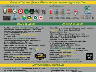 La locandina con il programma completo della manifestazione La locandina con il programma completo della manifestazione