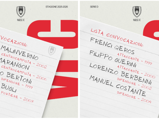 I primi 8 convocati del Varese (schede tratte dalla pagina Facebook di Varese Football Club)