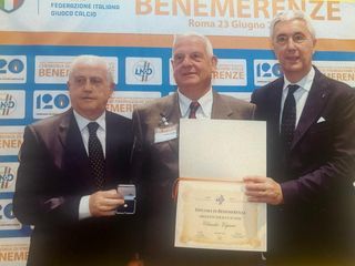 Claudio Viganò premiato nel 2018 dalla Federazione