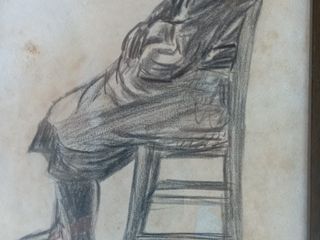 Il ritratto fatto a mano da Abramo Foglia della mamma Anita