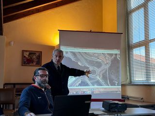 Alcune immagini della conferenza stampa in Comune a Gavirate con Magrini, Parola, Zocchi e Iametti