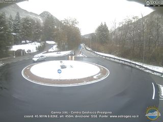 La rotonda di Ganna innevata