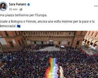 'Una piazza per l'Europa' a Bologna. Prodi: &quot;Corriamo verso il futuro, non c'è più tempo&quot;