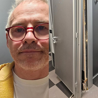Jacques Villeneuve bloccato in un bagno a Malpensa