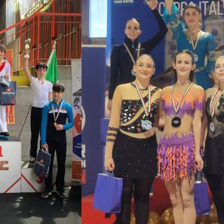 Gasparoli sul gradino più alto del podio a Feltre (a sinistra), Rolla eccellente 5° posto alla Finale di Coppa Italia