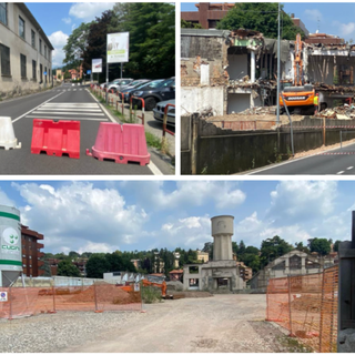 Via Crispi chiusa per una giornata cruciale nei lavori di demolizione all'ex Aermacchi