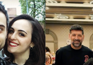 A sinistra Valerio Amodio Giurni e Silvia Moramarco, che sta lottando per la vita;  a destra Mario Paglino e Gianni Grossi