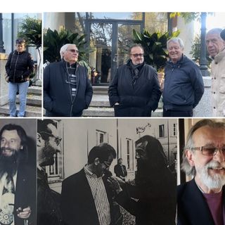Alcuni momenti della commemorazione informale di oggi e immagini di Modesto ieri e oggi