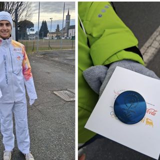 VIDEO. Che emozione, Mattia: la fiamma olimpica tra le mani