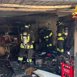 I vigili del fuoco sul posto