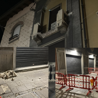 Balcone crollato in via Cardinal Tosi, zona transennata