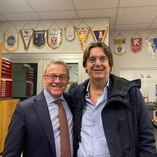 Bruno Carabelli, a sinistra, con il presidente Marco Tajana